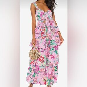 Banjanan Aster Dress in Flamingo pattern